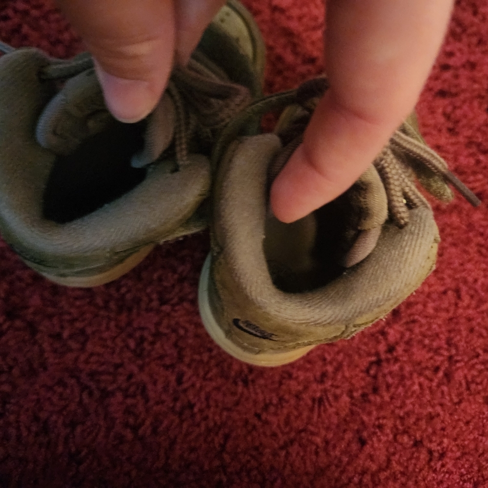 NIKE Air Force 4C Baby / Kids Olive Green Sneakers